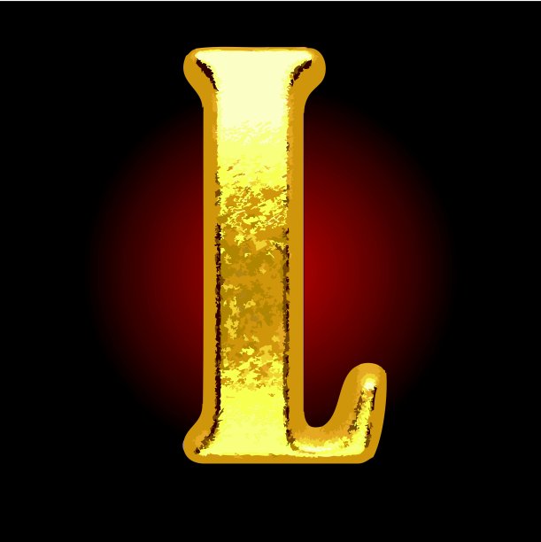 矢量金色字母上的红色图片下载