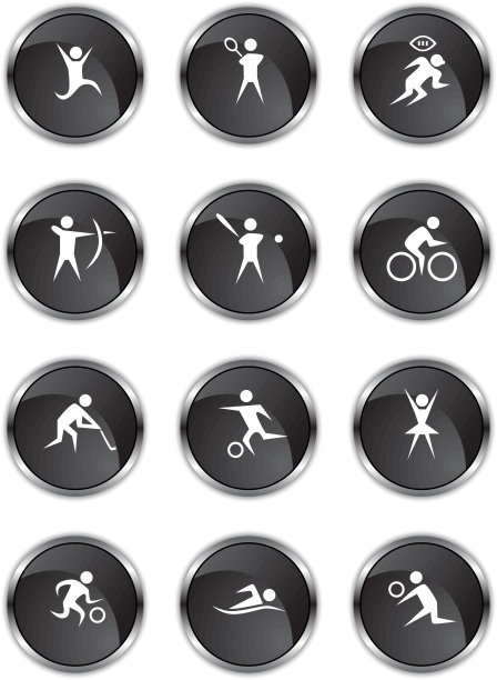 运动钮扣-黑色缎子图片下载