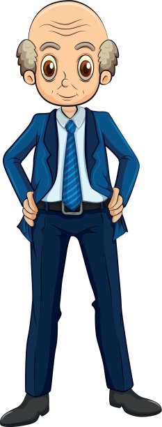 一个秃头的老商人图片下载
