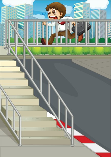 一个在公路上迟到的商人图片下载