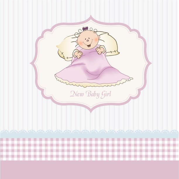 欢迎新生女婴图片下载