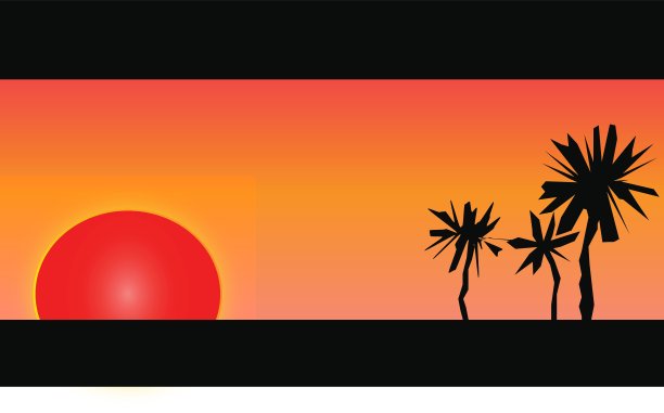 热带日落图片下载