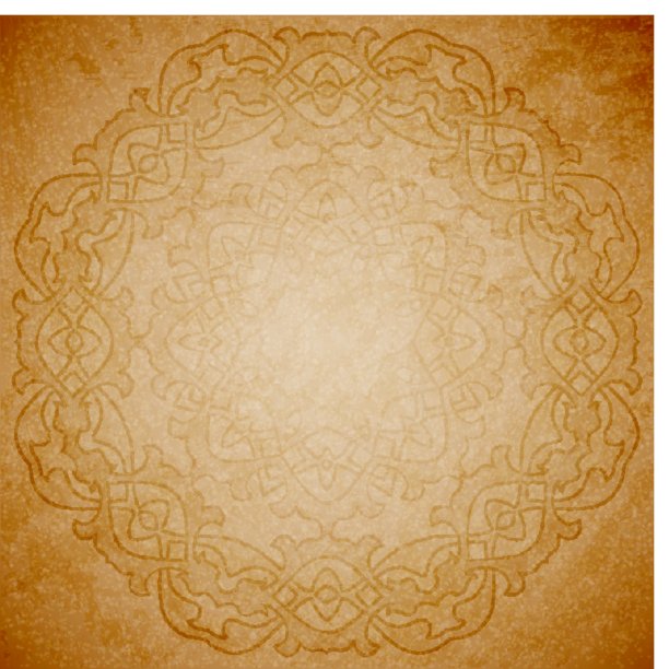 年代纸背景与圆形装饰图片下载