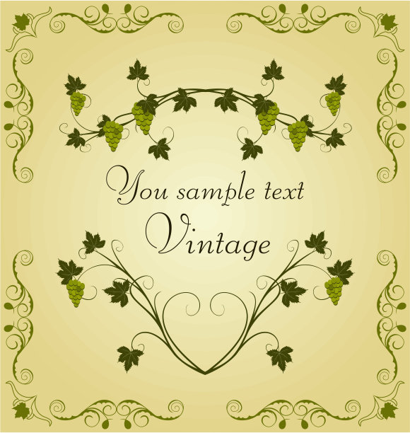 插图葡萄枝华丽图片下载