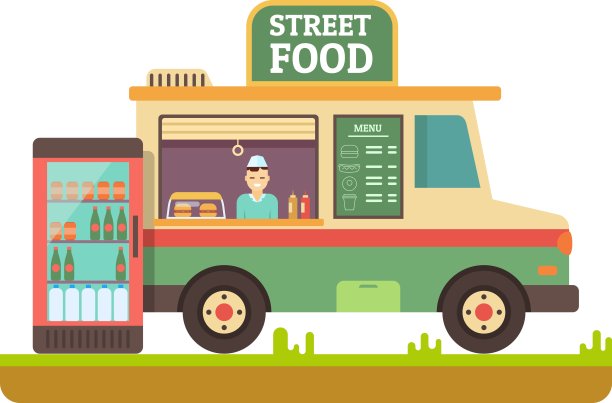 存放快餐车图片下载