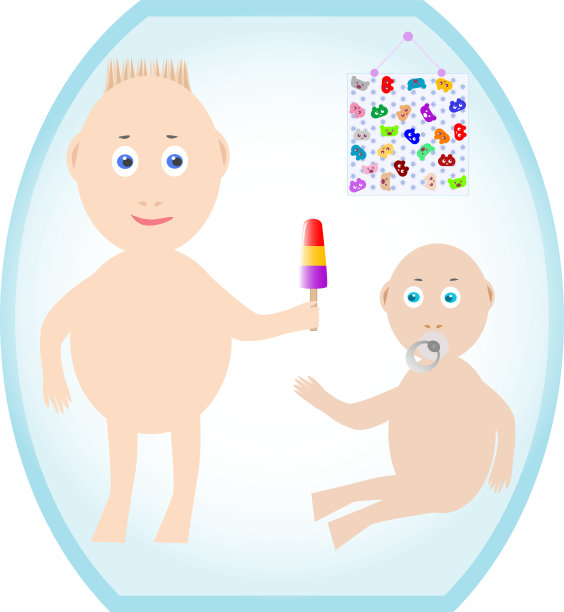 两个可爱的孩子。带着奶嘴的男孩，看图片下载