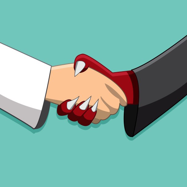 圣人与魔鬼握手，和平时，友谊在不同图片下载