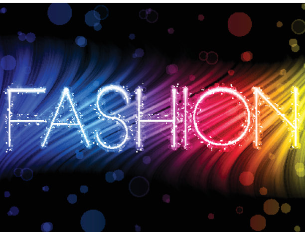 时尚抽象彩色波浪在黑色背景图片下载