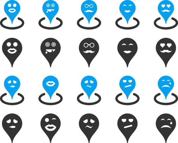 微笑的位置图标图片下载