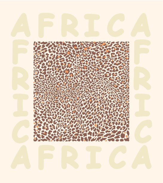 背景纹理豹和文字非洲图片下载