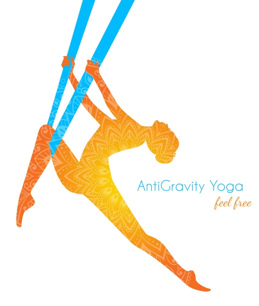 反重力瑜伽塑造女性轮廓图片下载