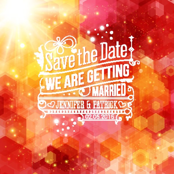 把日期留到个人假期。婚礼的邀请。图片下载