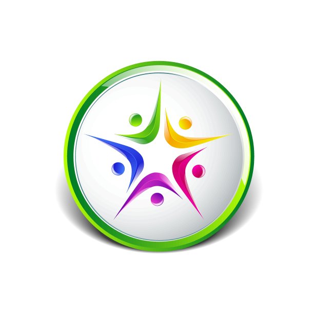 五人标志模板图标矢量图图片下载
