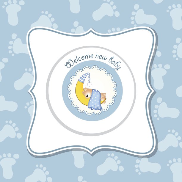 宝宝派对的邀请函图片下载