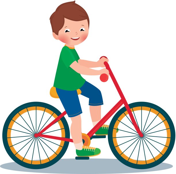 骑自行车的男孩图片下载