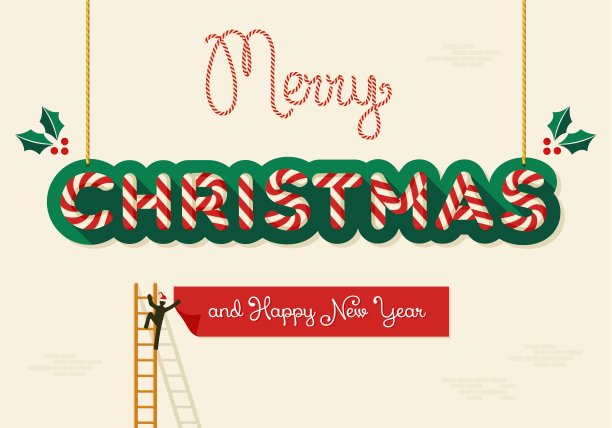 圣诞快乐创意贺卡图片下载