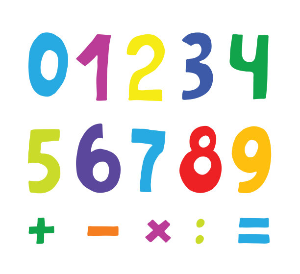 一组颜色数字图片下载