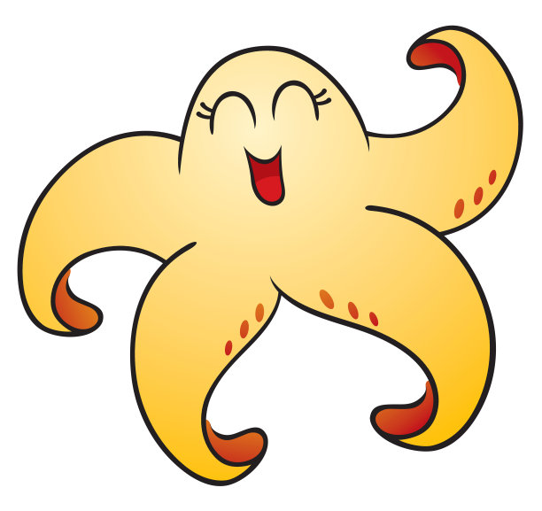 快乐的海星图片下载