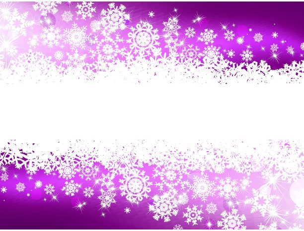 紫色的冬季背景和雪花。EPS 8图片下载