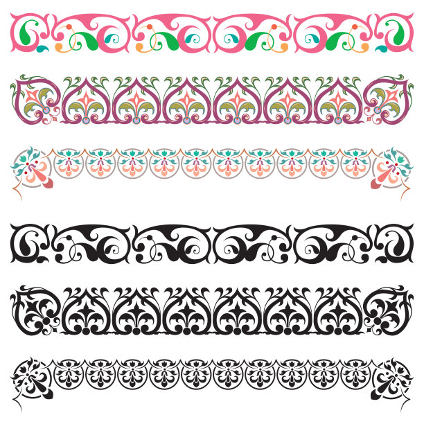 阿拉伯式花纹装饰元素图片下载