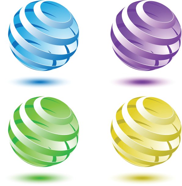 抽象的彩色3D地球仪背景图片下载