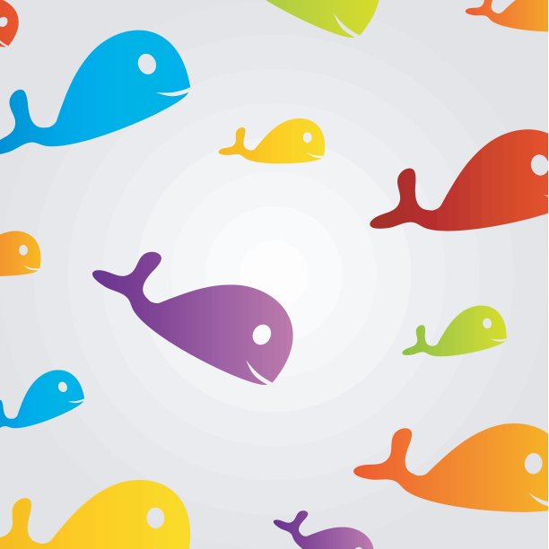 色彩斑斓的海豚背景图片下载