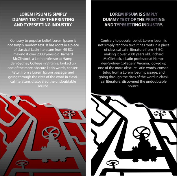 旗帜与钢管道和阀门图片下载