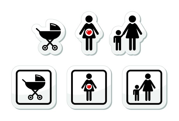 婴儿图标集- parm，怀孕，母亲图片下载