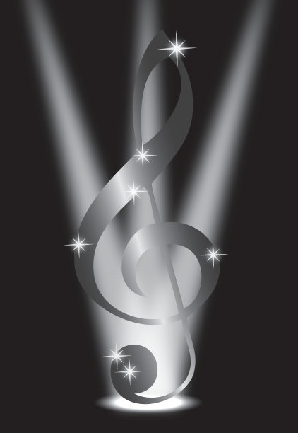 抽象音乐背景与音乐键，EPS10图片下载