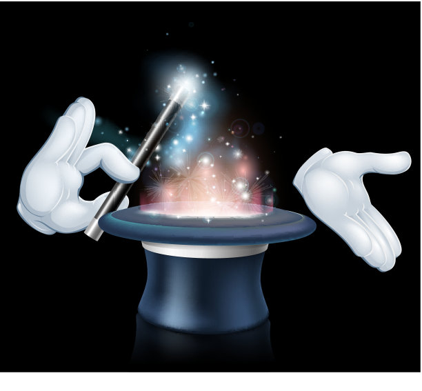 魔术棒和帽子戏法图片下载