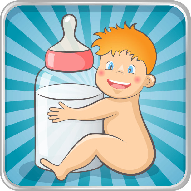 婴儿与奶瓶图片下载