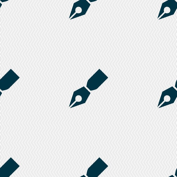 笔的图标符号。无缝图案与几何纹理。向量图片下载