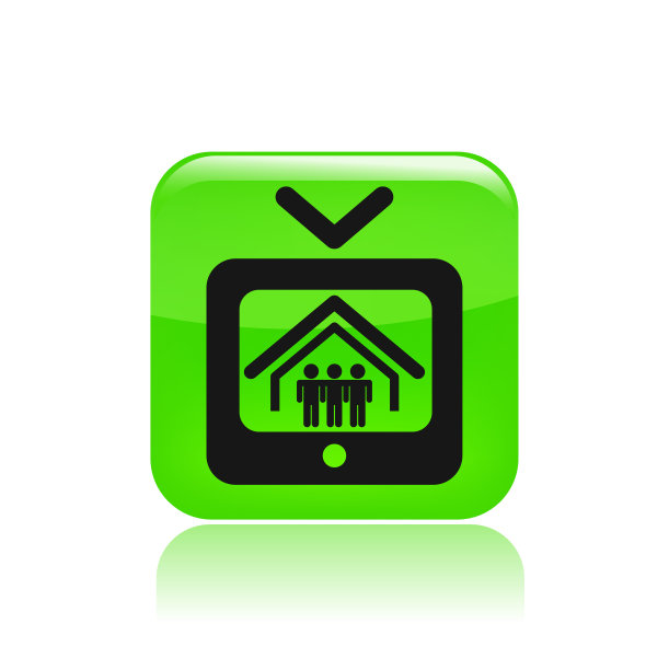 矢量插图的单一真人秀电视图标图片下载