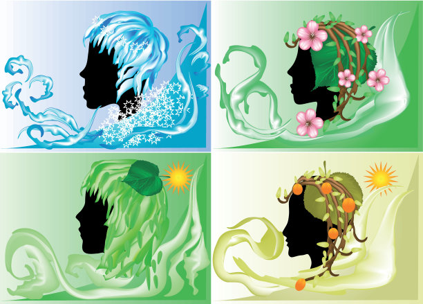 四季剪影图片下载