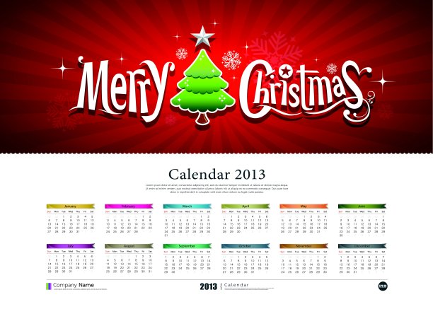 2013年日历网格图片下载