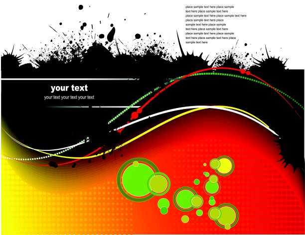 黄色红色的抽象背景。矢量图图片下载
