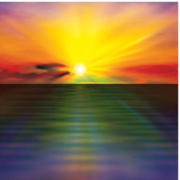 抽象背景与云彩和大海日出图片下载