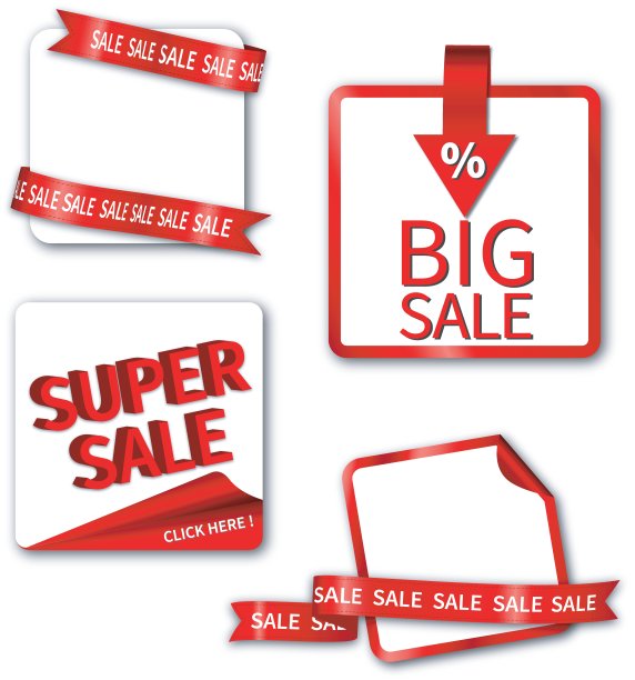 一套销售贴纸或标签图片下载