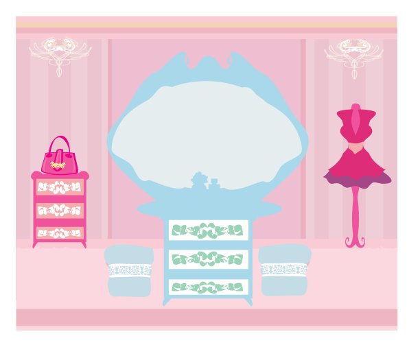 优雅风格更衣室图片下载