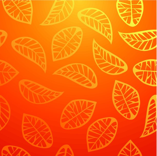 鲜橙叶图案图片下载