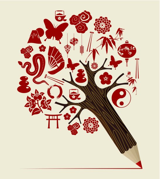 中国传统概念铅笔树图片下载