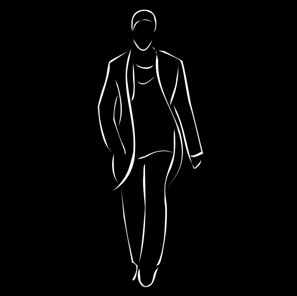 男模特在时装秀上图片下载