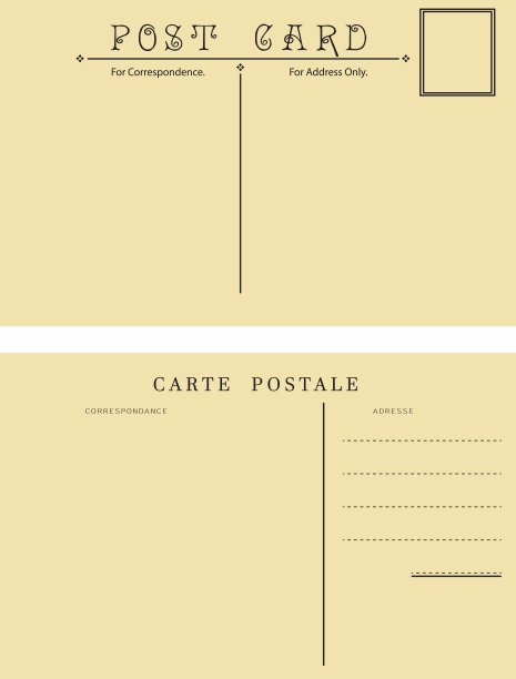复古明信片的背面图片下载