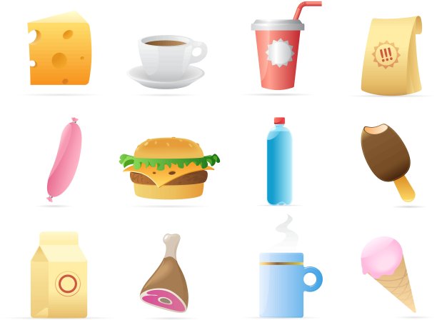 对食物的图标图片下载