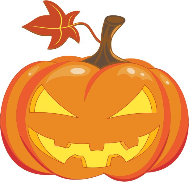 万圣节南瓜在黑色的背景图片下载