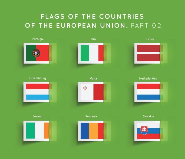 欧盟国家国旗图片下载