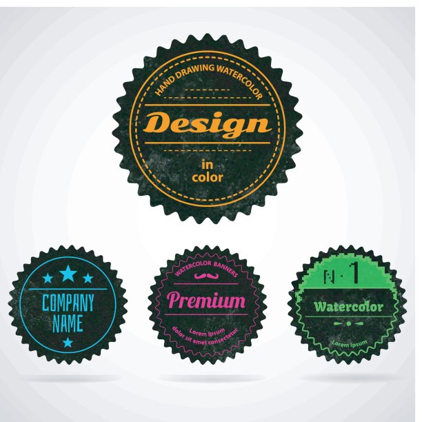 颜色的徽章图片下载