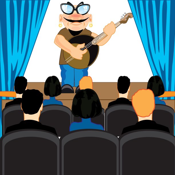 现场演奏三弦琴的歌手图片下载