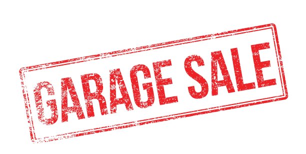 车库大甩卖红色橡皮印章印在白色上图片下载