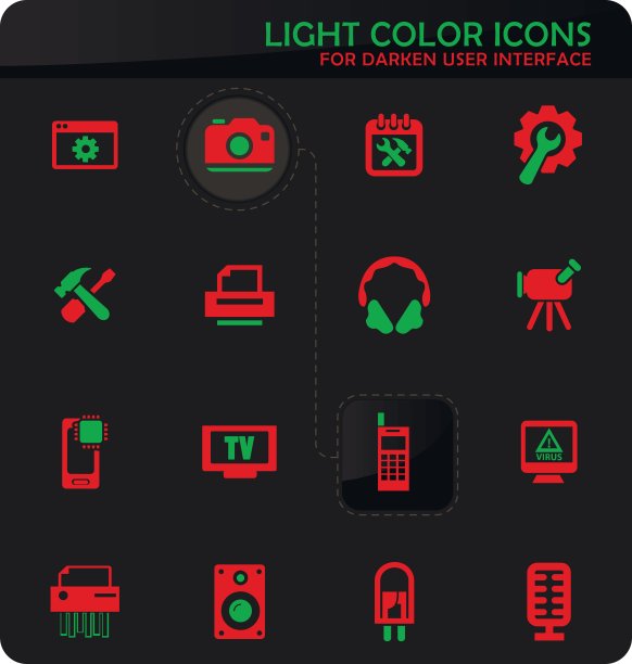 电子维修图标套装图片下载